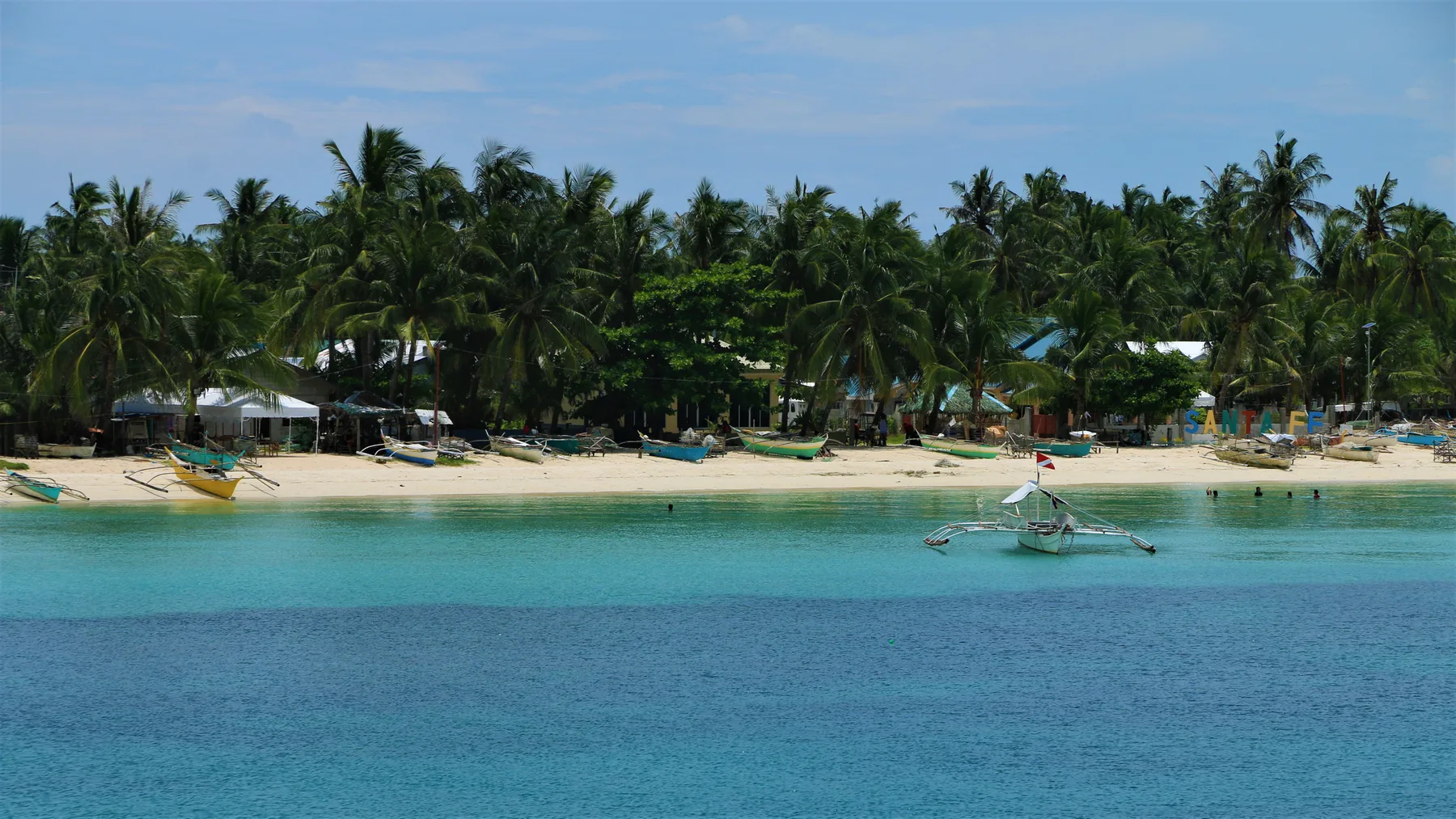 White sand and clear water on Bantayan Island